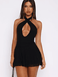 Golden Nights Mini Dress Black - thumbnail 3