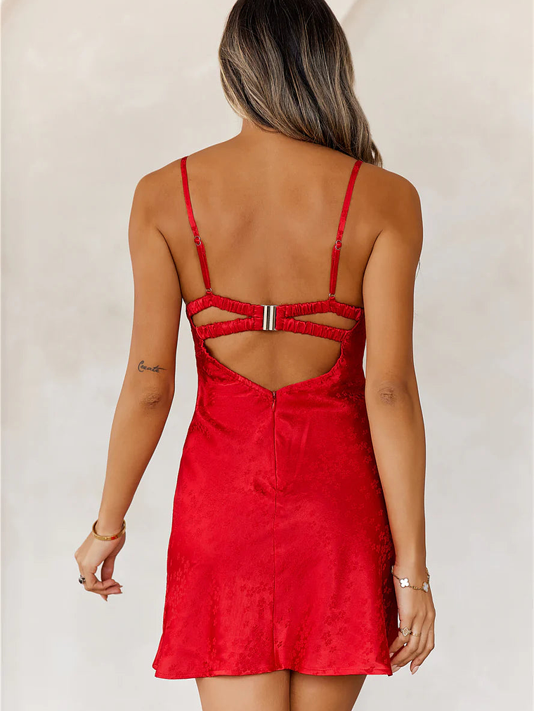 Golden Reflections Satin Mini Dress 6