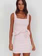 Goldy Rose Waist Decoration Mini Dress Pink - thumbnail 5