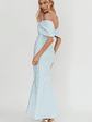 Fairytales Off-Shoulder Jacquard Maxi Dress Blue - thumbnail 2