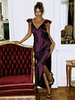 Faithful Frill Maxi Dress Plum - thumbnail 1