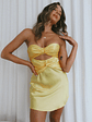 Good Impression Double Twist Mini Dress Yellow - thumbnail 1