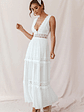 Faith Embroidered Details Maxi Dress Ivory - thumbnail 7