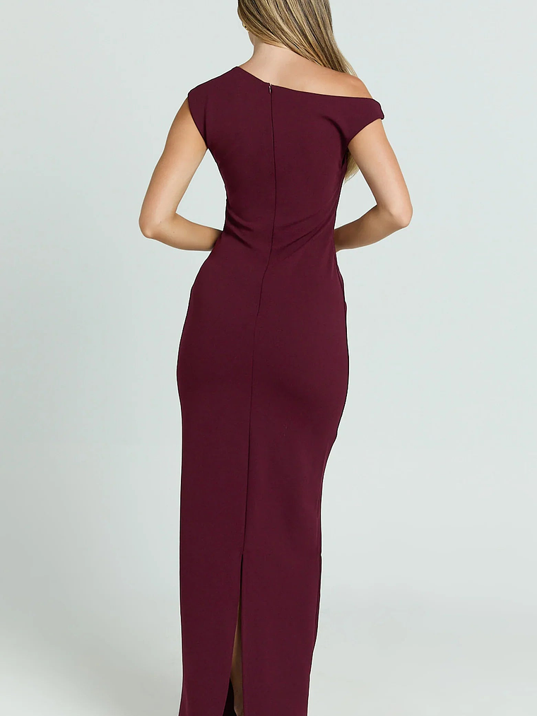 Genie Maxi Dress Off The Shoulder Dress in Wine 8
