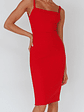 Georgia Square Neckline Midi Dress Red - thumbnail 16