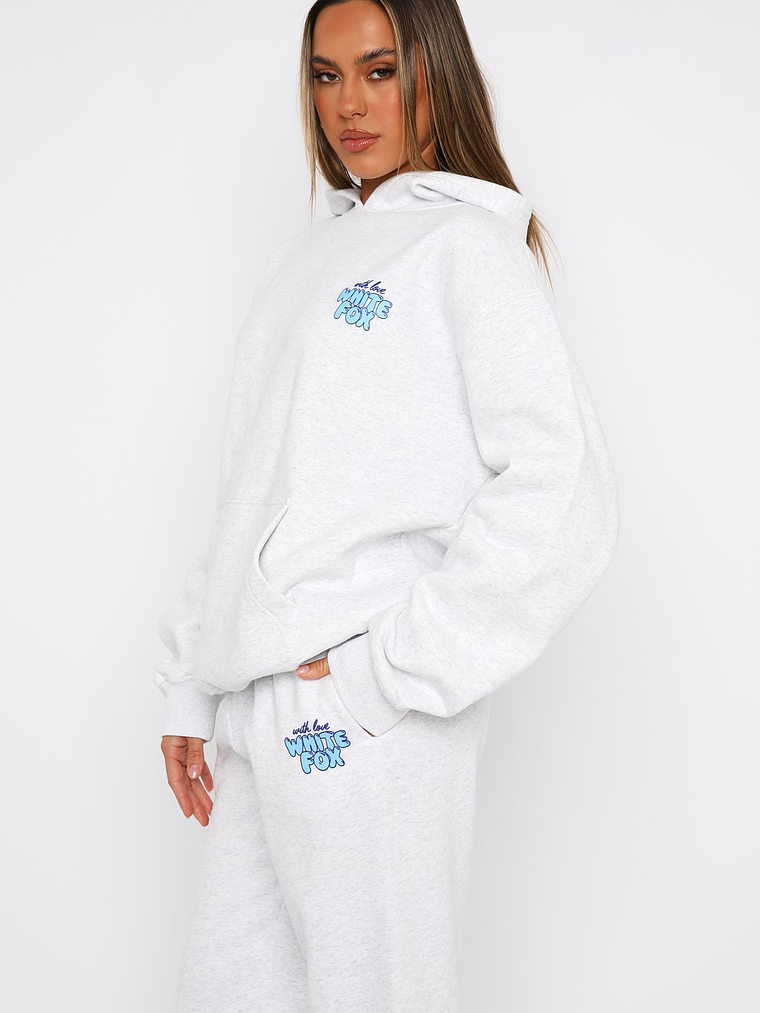 With Love Always Oversized Hoodie Grey Marle 3