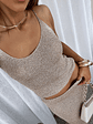 Love Galore Sequin Knit Top Champagne - thumbnail 1