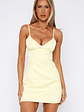 Feeling Tipsy Mini Dress Lemon - thumbnail 3