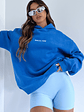 Leisure Series Oversized Hoodie Cobalt - thumbnail 5