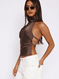 Time Passes Halter Top Chocolate - thumbnail 3