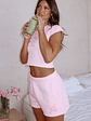 Love You Forever Lounge Shorts Pink - thumbnail 1