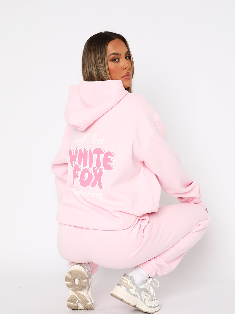 With Love Always Oversized Hoodie Baby Pink 2