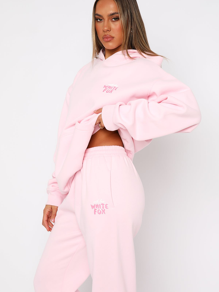 With Love Always Oversized Hoodie Baby Pink 3