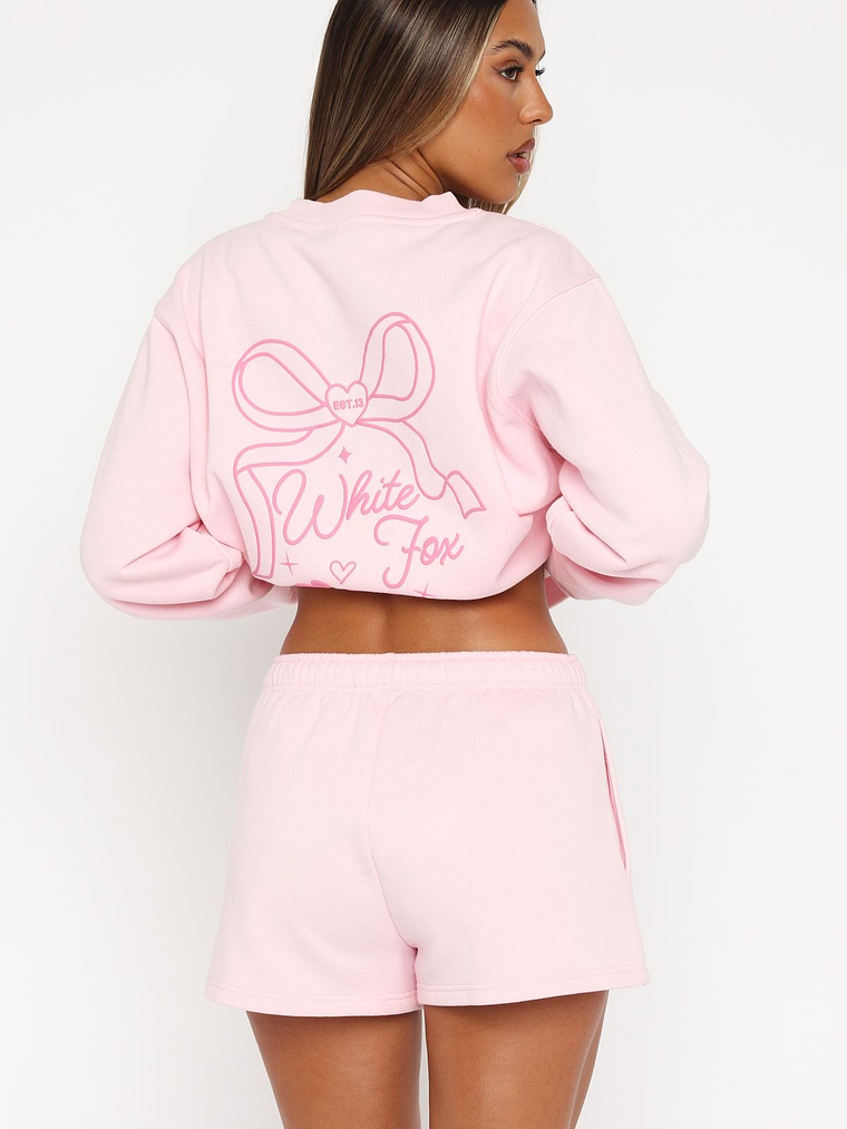 Love You Forever Lounge Shorts Pink 4