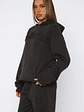 From The Archives Lexi Oversized Hoodie Charcoal - thumbnail 3