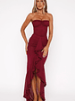 Still Got It Mesh Maxi Dress Dark Burgundy - thumbnail 2