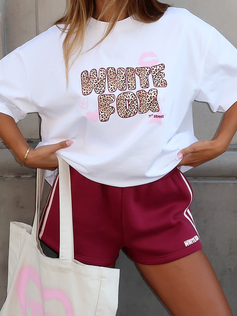 11th Street She's So Lucky Oversized Tee Leopard Splice 1