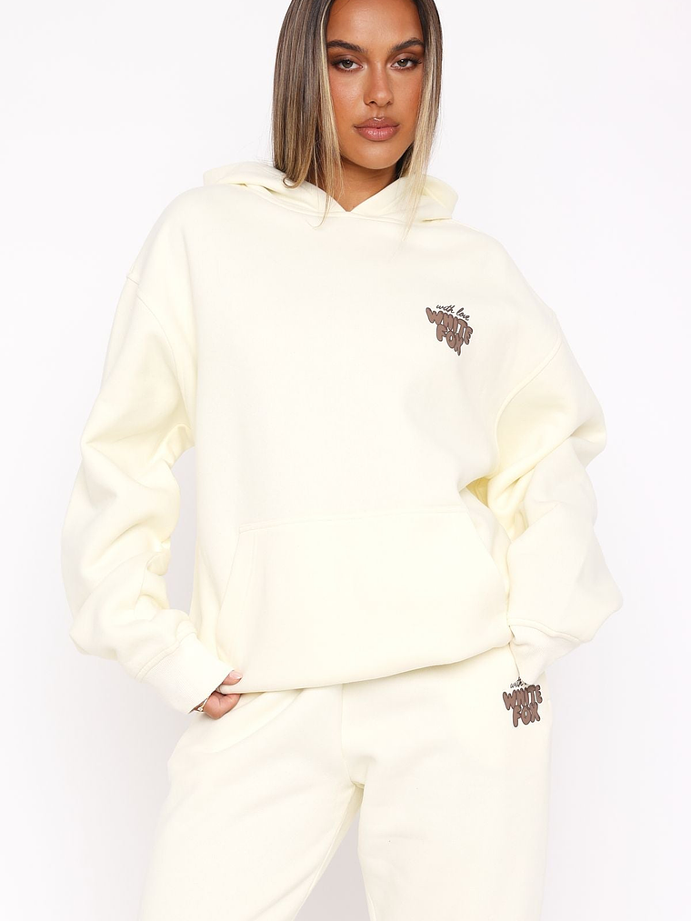 With Love Always Oversized Hoodie Cream 3