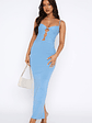 Break It Off Maxi Dress Blue - thumbnail 3