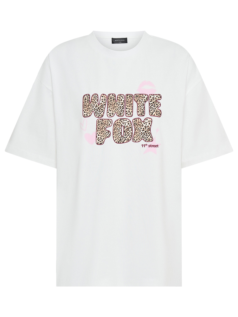 11th Street She's So Lucky Oversized Tee Leopard Splice 5