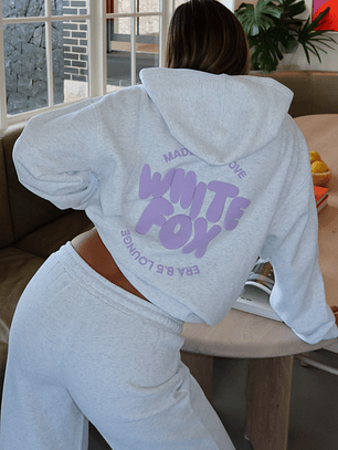 With Love For You Oversized Hoodie Grey Marle