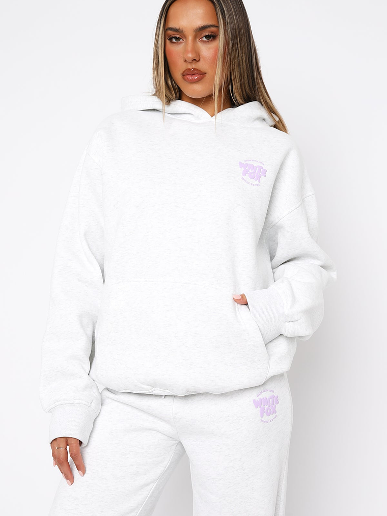 With Love For You Oversized Hoodie Grey Marle 2