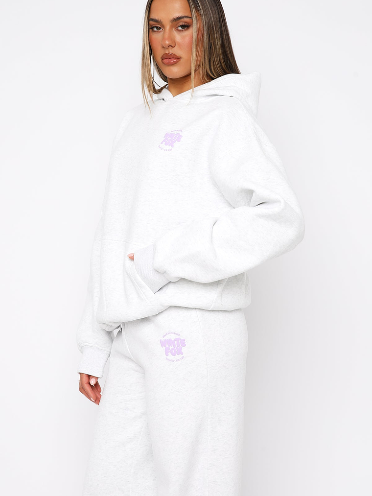 With Love For You Oversized Hoodie Grey Marle 3