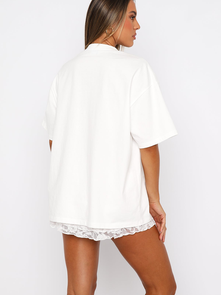 With Love Forever Oversized Tee White/Pink 4