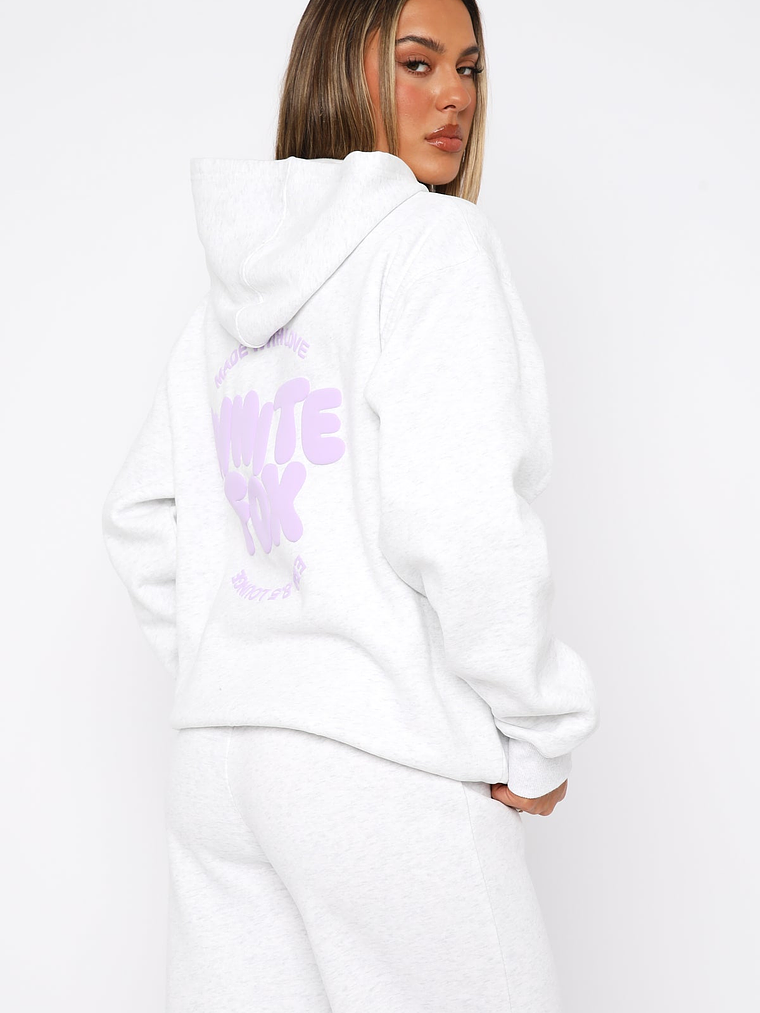 With Love For You Oversized Hoodie Grey Marle 4