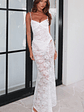 Tell Me I'm Pretty Lace Maxi Dress White - thumbnail 1
