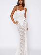 Tell Me I'm Pretty Lace Maxi Dress White - thumbnail 2