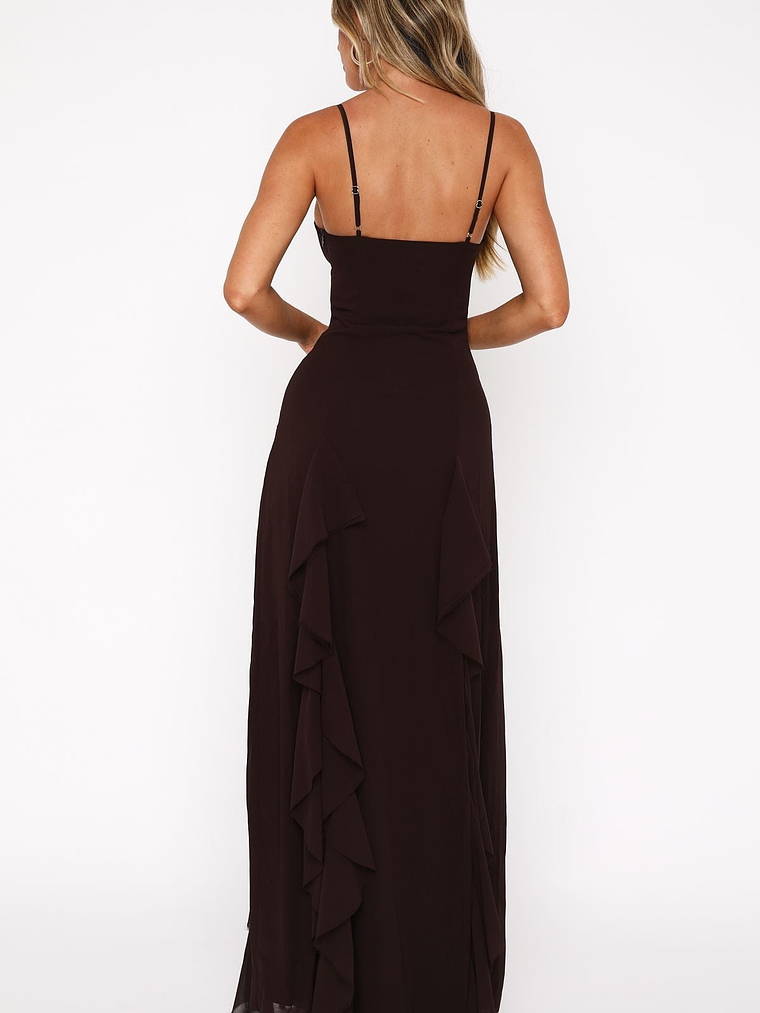 Summer Solstice Maxi Dress Chocolate 4