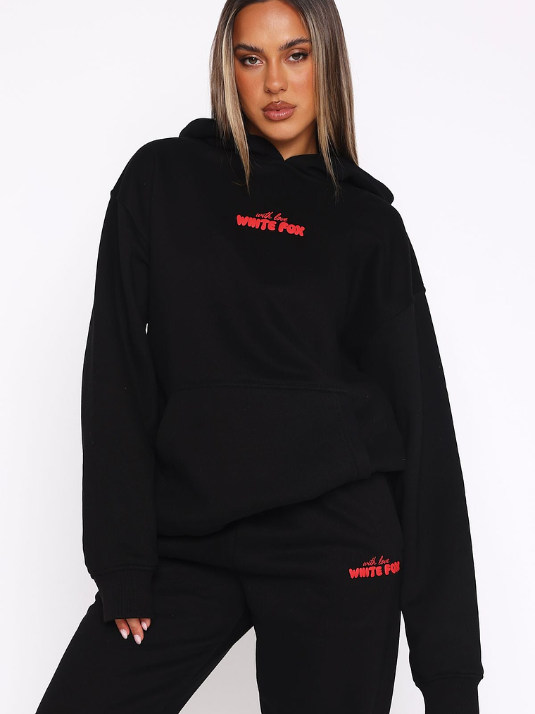 With Love In The Moment Oversized Hoodie Black 2