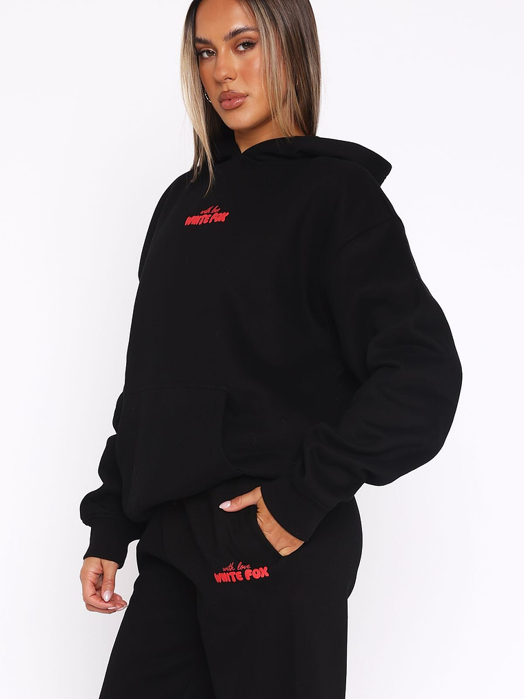 With Love In The Moment Oversized Hoodie Black 3