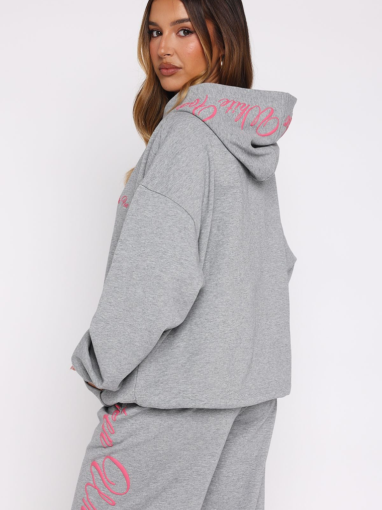 Lucky Thirteen Shaya Oversized Hoodie Dark Grey Marle 4