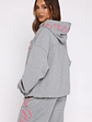 Lucky Thirteen Shaya Oversized Hoodie Dark Grey Marle - thumbnail 4