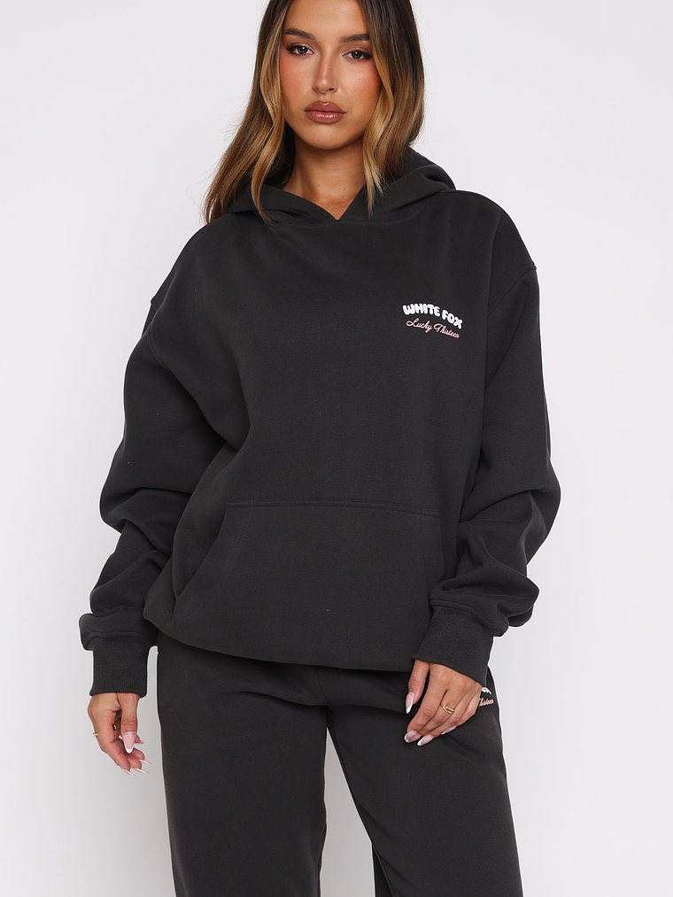 Lucky Thirteen Cheyenne Oversized Hoodie Charcoal 2
