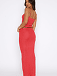 Star Shining Sequin Knit Maxi Skirt Red - thumbnail 4
