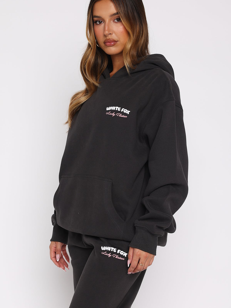Lucky Thirteen Cheyenne Oversized Hoodie Charcoal 3