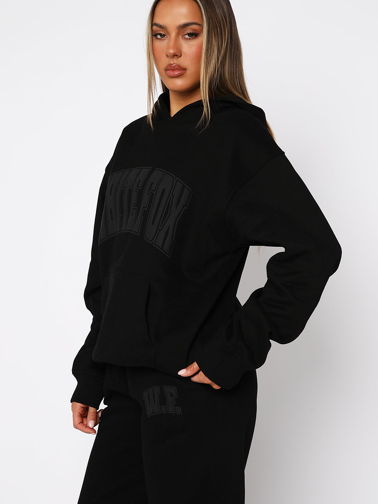 Decade Classics Varsity Oversized Hoodie Black 3