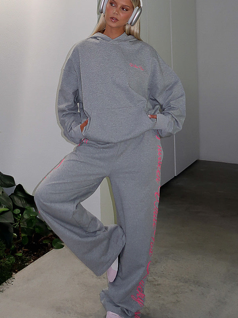 Lucky Thirteen Shaya Oversized Hoodie Dark Grey Marle 7