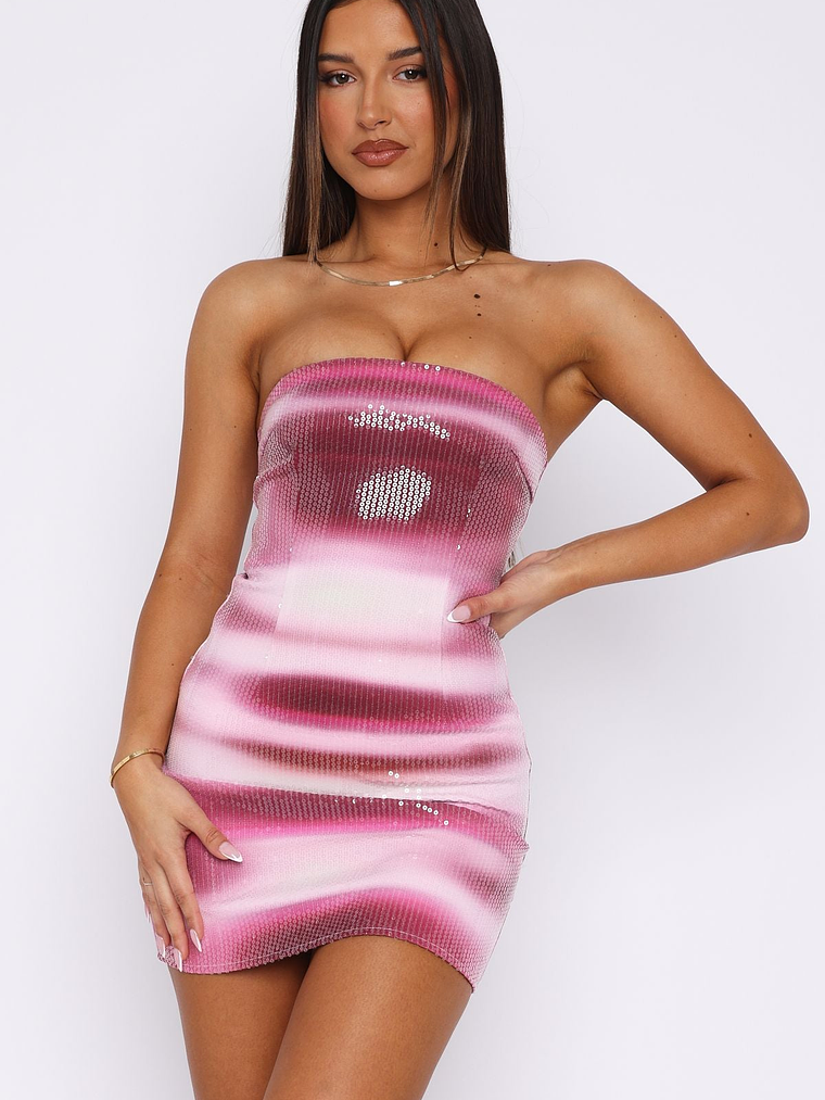 Make Up My Mind Sequin Mini Dress Boysenberry Ripple 2