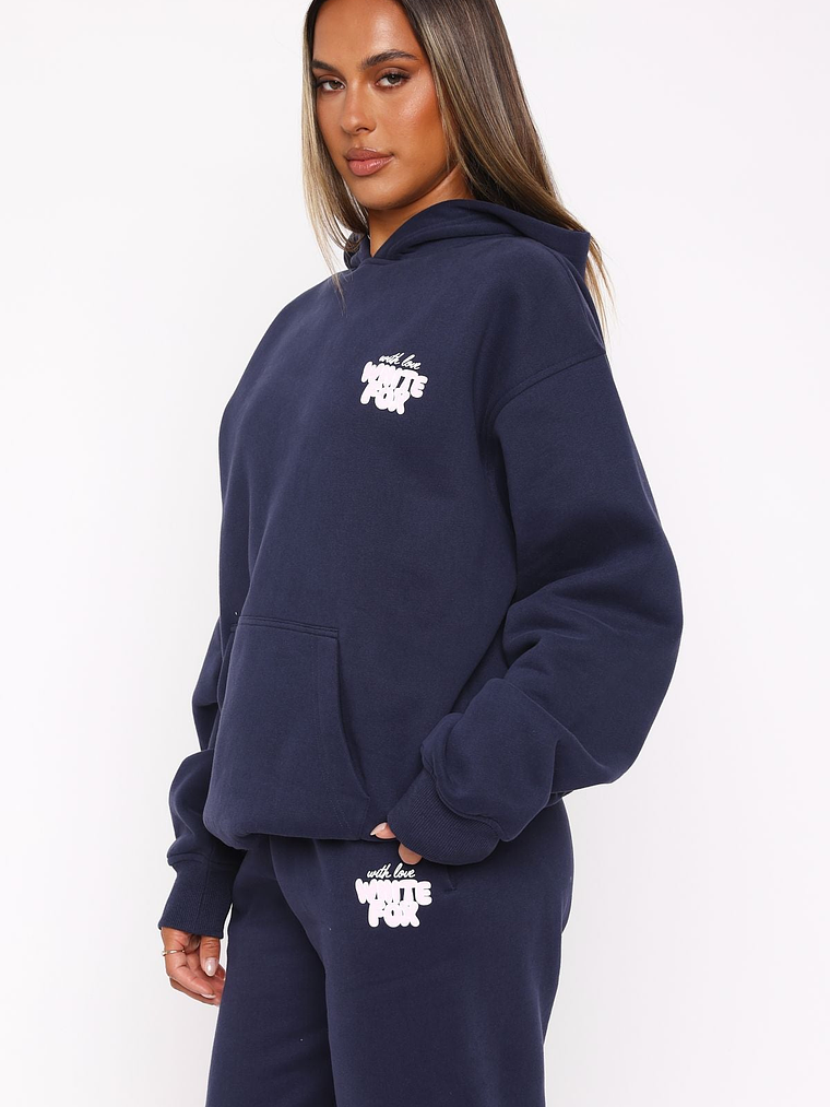 With Love Always Oversized Hoodie Navy 4