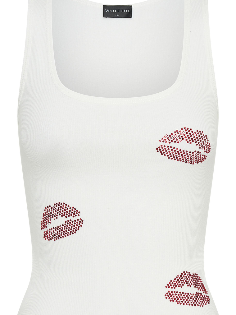 Pepper You In Kisses Tank Top White 5