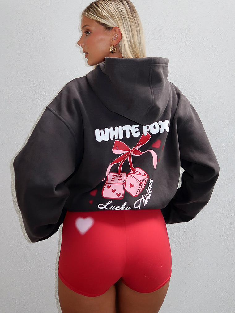 Lucky Thirteen Cheyenne Oversized Hoodie Charcoal 6