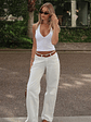 Bring The Style Low Rise Wide Leg Jeans Off White - thumbnail 1