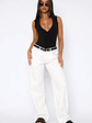 Bring The Style Low Rise Wide Leg Jeans Off White - thumbnail 2