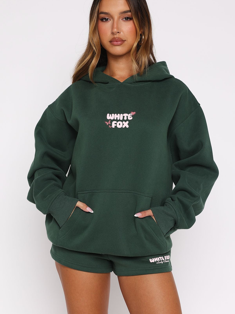 Lucky Thirteen Stephanie Oversized Hoodie Green 2