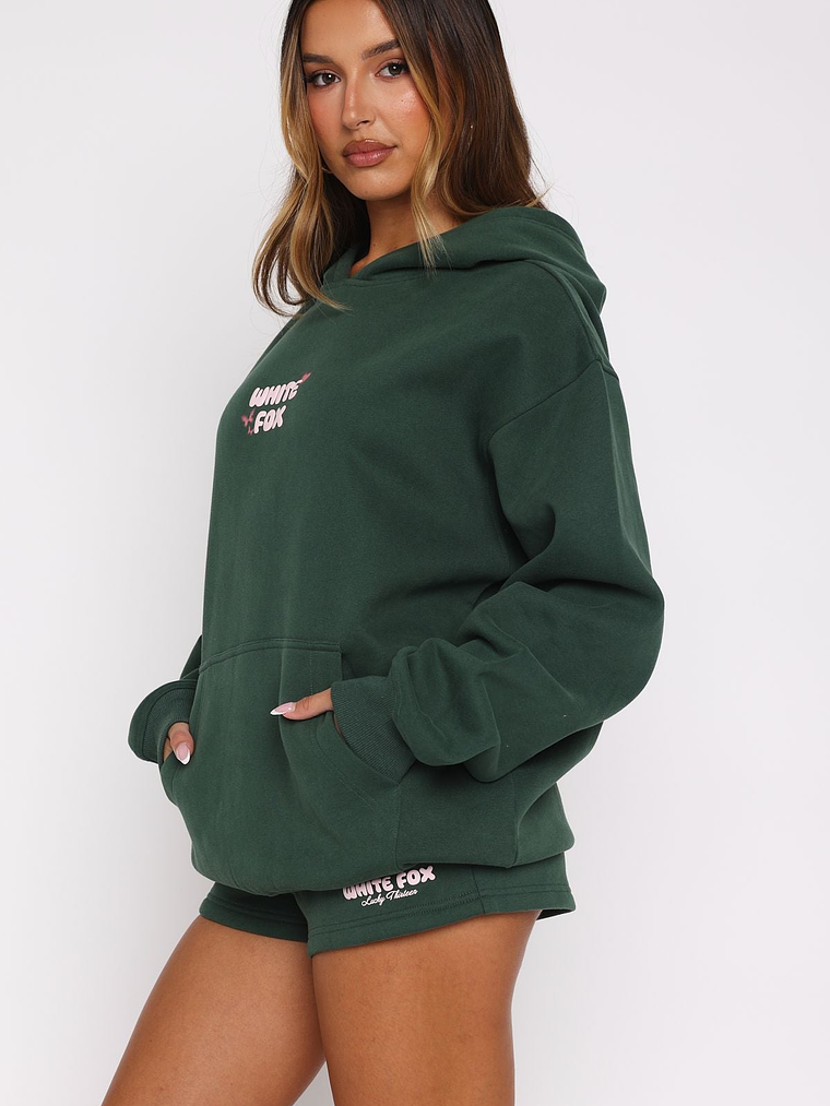 Lucky Thirteen Stephanie Oversized Hoodie Green 3