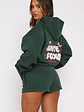 Lucky Thirteen Stephanie Oversized Hoodie Green - thumbnail 4